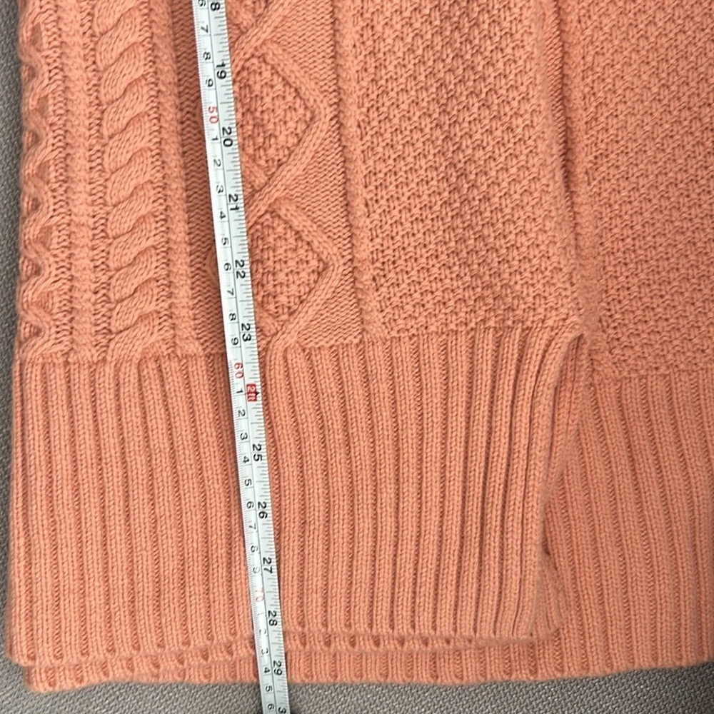 J. Crew Wool Blend Oversized Patchwork Cable-knit Sweater